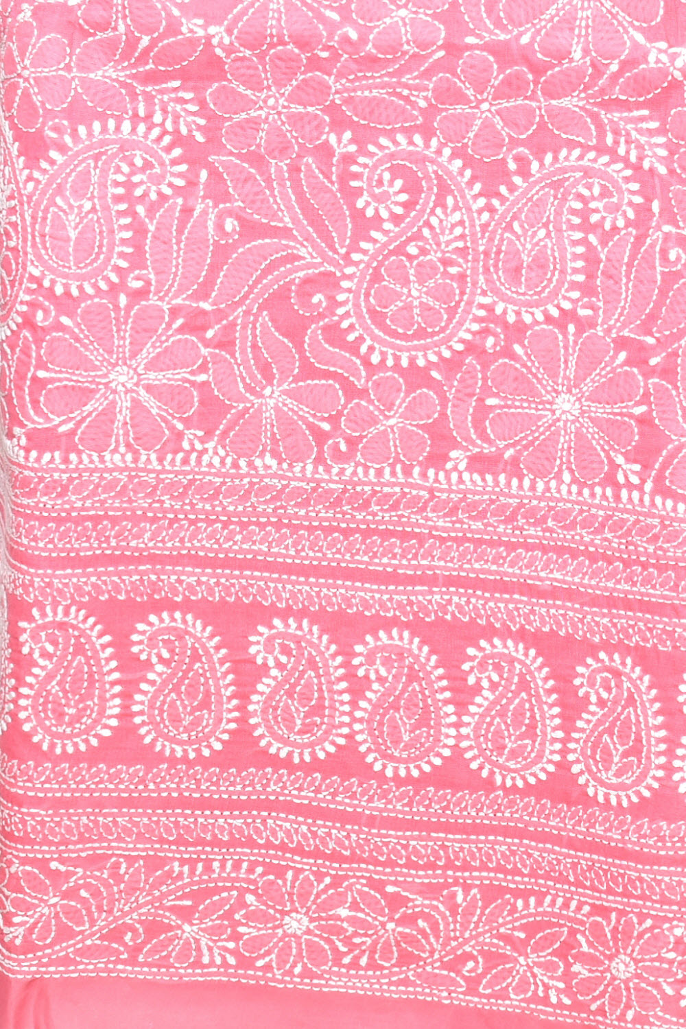 Peach Chikankari Cotton Kurti Fabric 18381