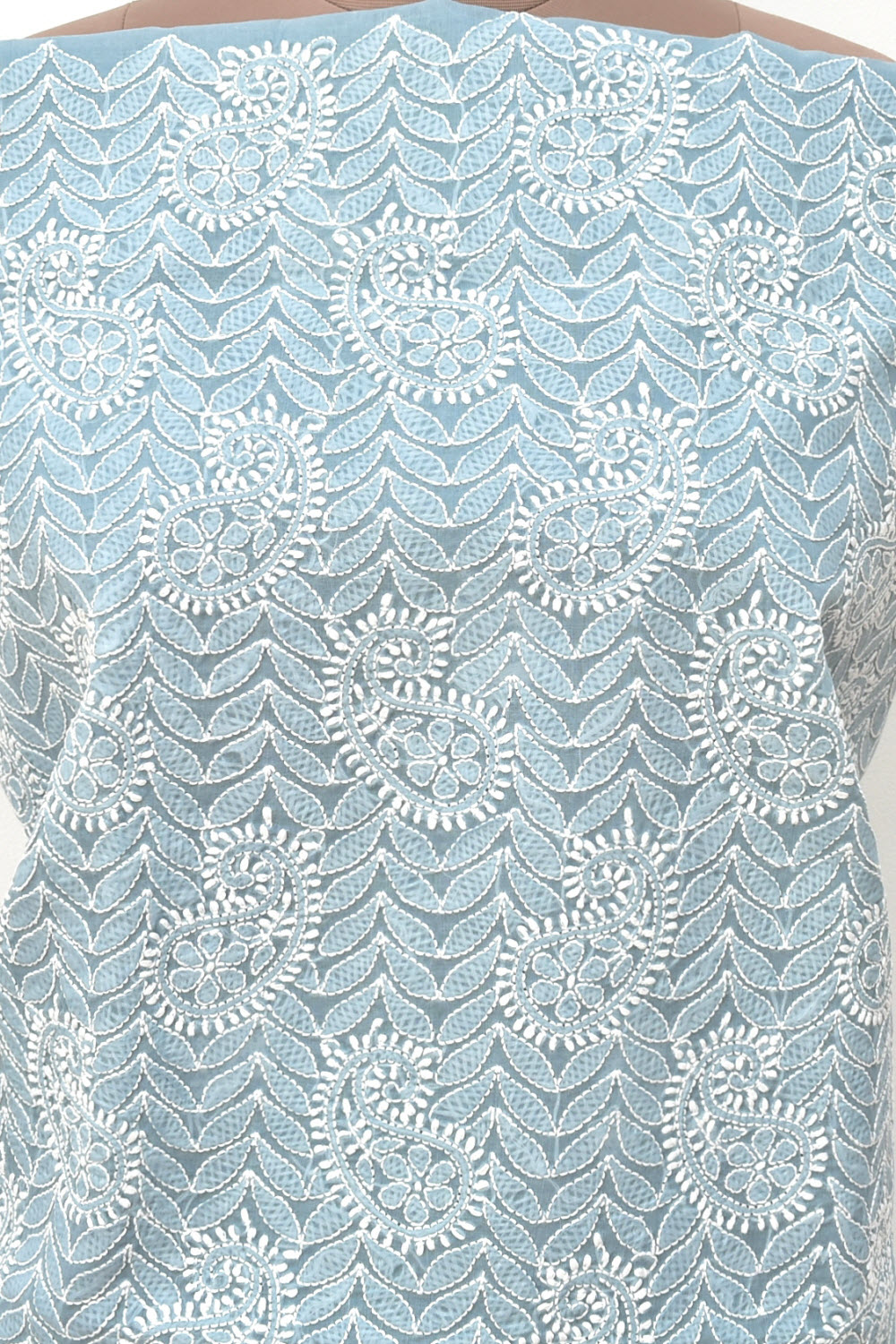 Grey Chikankari Cotton Kurti Fabric 18385