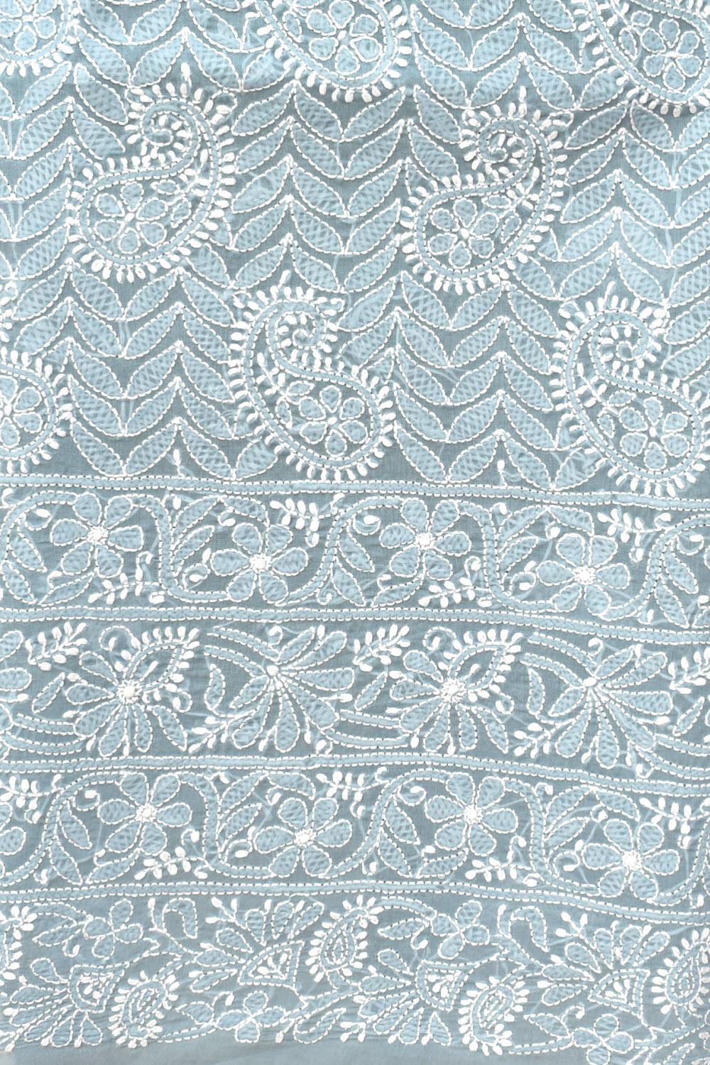 Grey Chikankari Cotton Kurti Fabric 18385