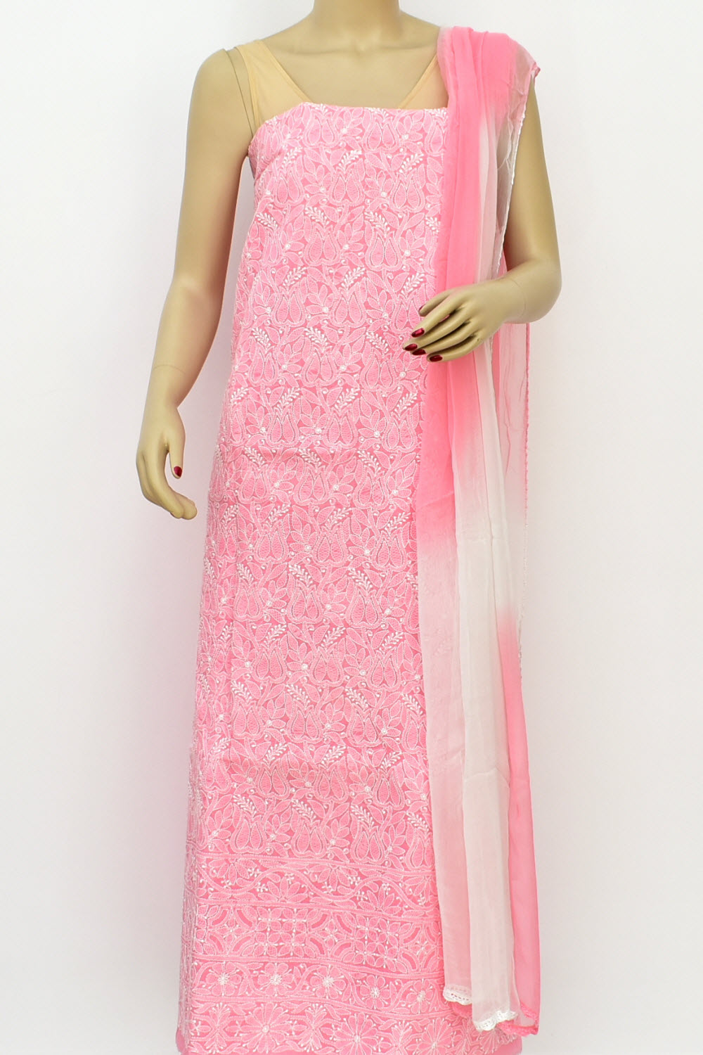 Pink Chikankari Salwar Kameez with Dupatta 18403