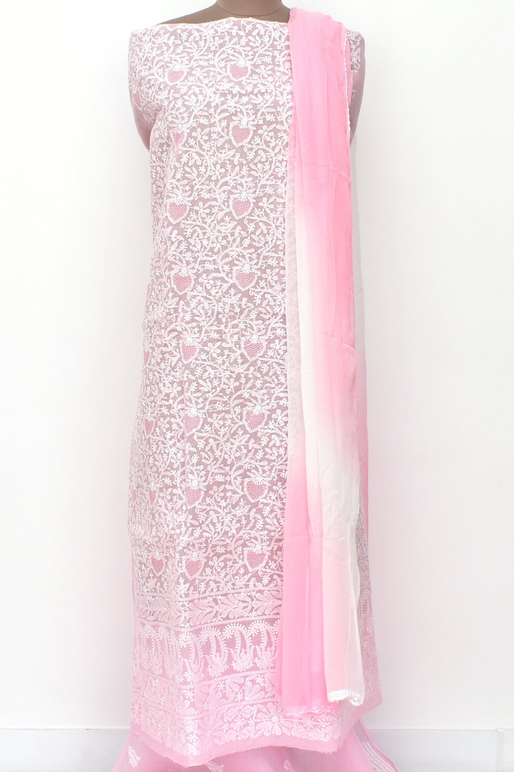 Light Pink Chikankari Salwar Kameez with Dupatta 18413