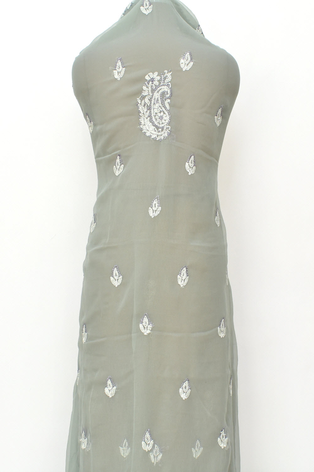 Grey Chikankari Salwar Kameez with Dupatta 18417