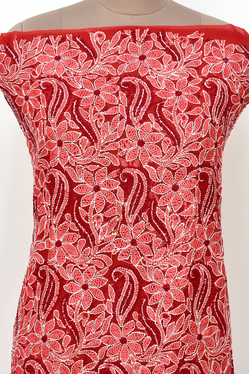 Red Chikankari Salwar Kameez with Dupatta 18418