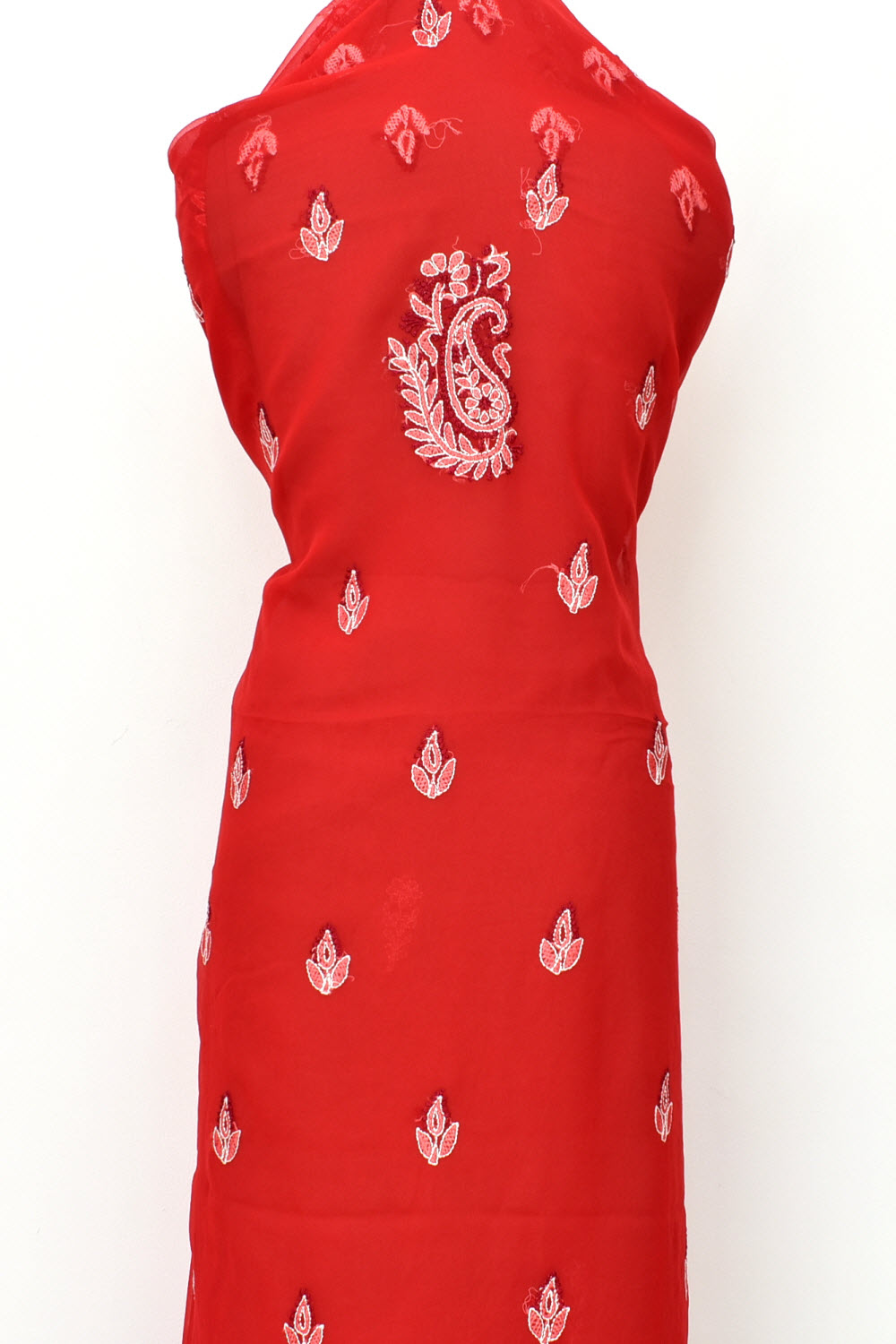 Red Chikankari Salwar Kameez with Dupatta 18418