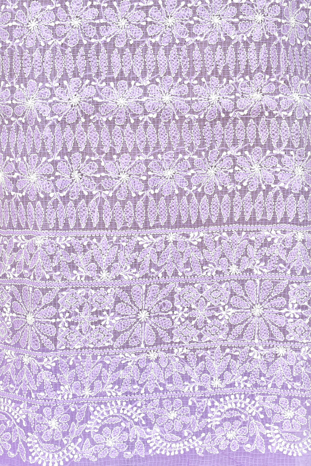Lavender Chikankari Kota Cotton Kurti Fabric 18430
