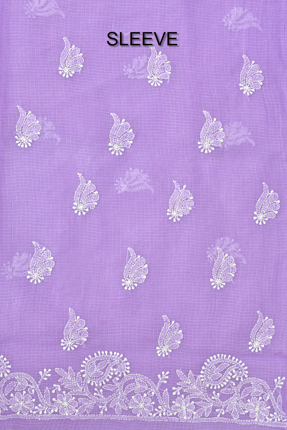 Lavender Chikankari Kota Cotton Kurti Fabric 18430