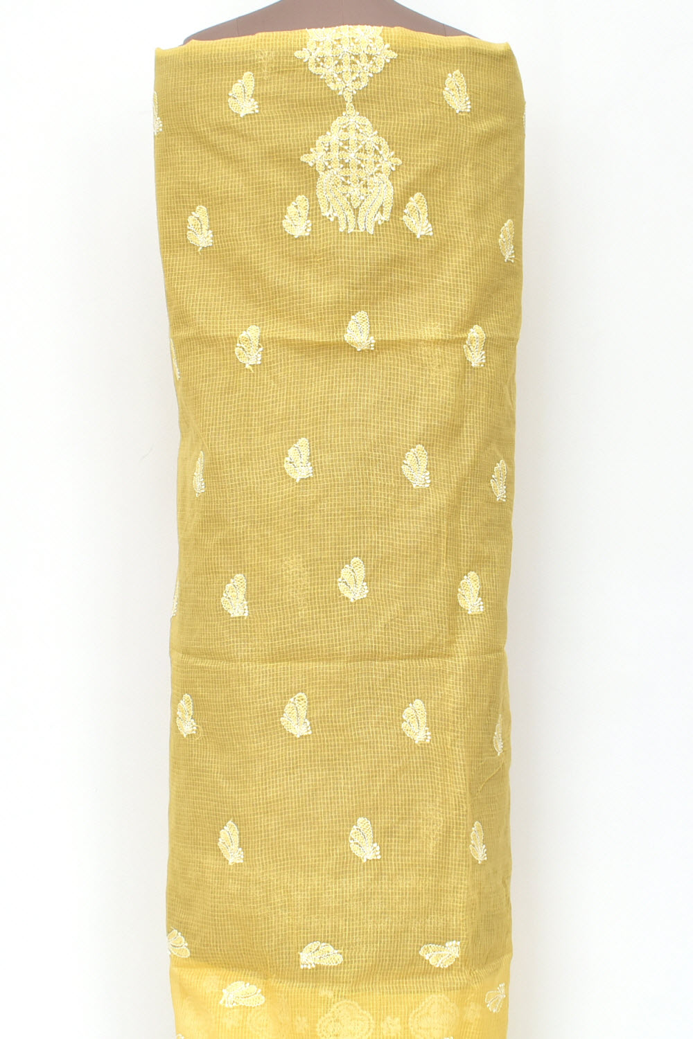 Fawn Chikankari Kota Cotton Kurti Fabric 18436
