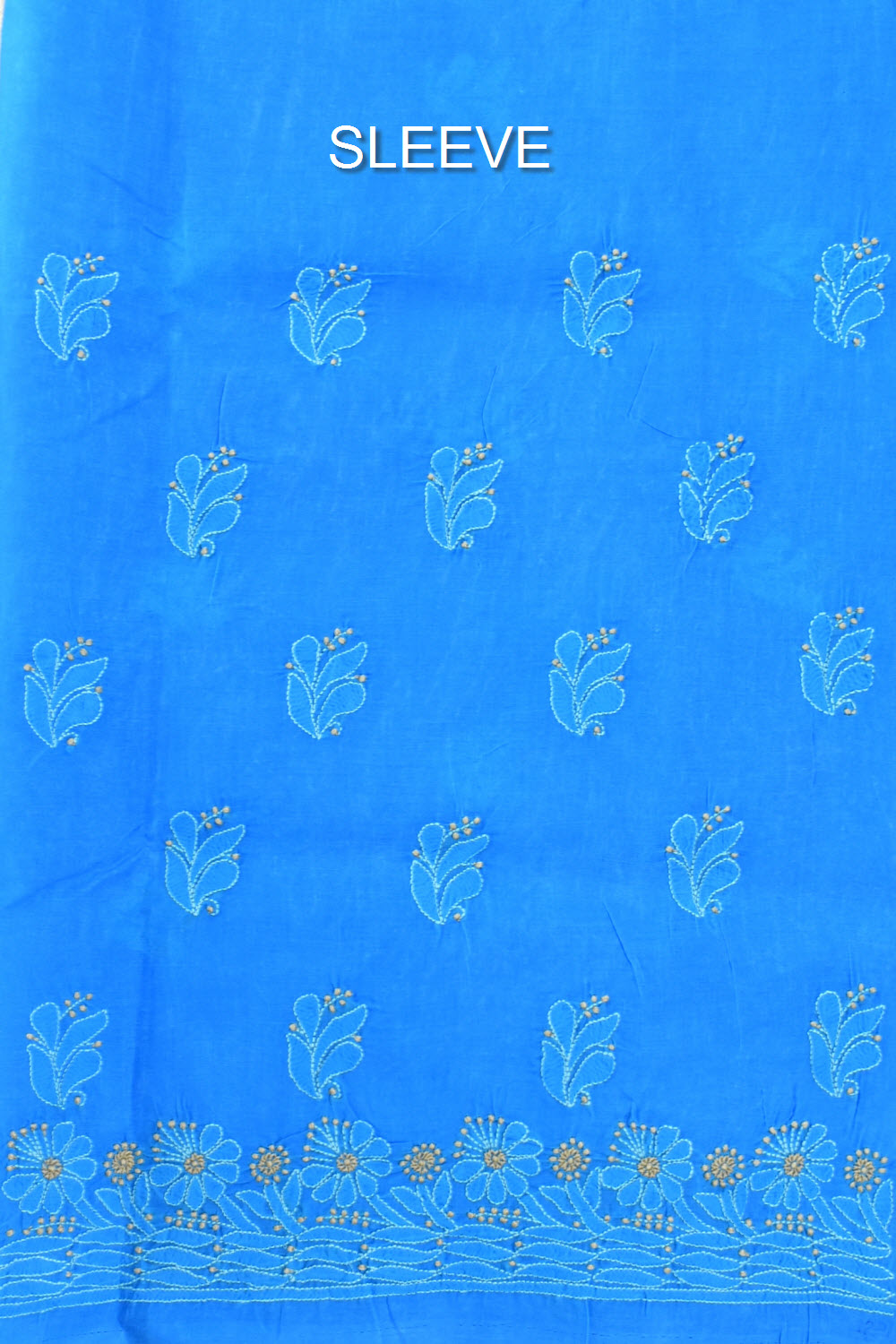 Sky Blue Chikankari Cotton Kurti Fabric 18442