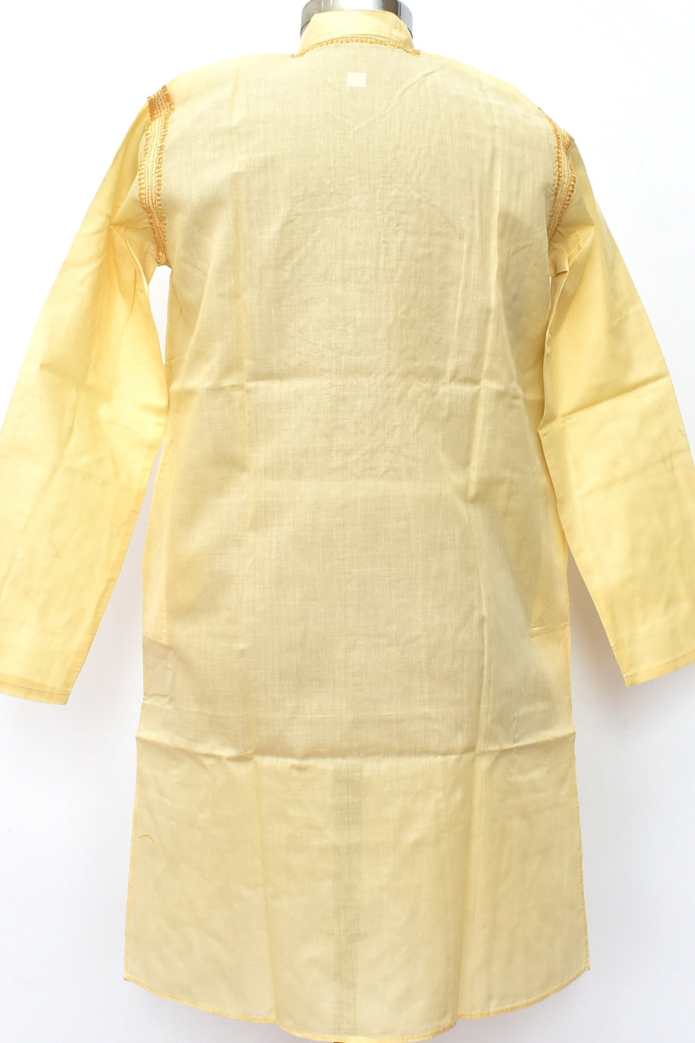 S 38 Fawn Hand Embroidered Chikankari Mens Kurta 18451