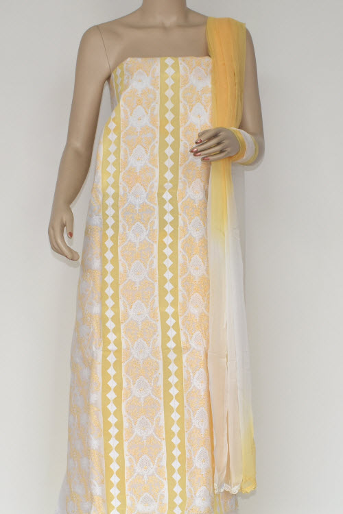Yellow Chikankari Salwar Kameez with Dupatta