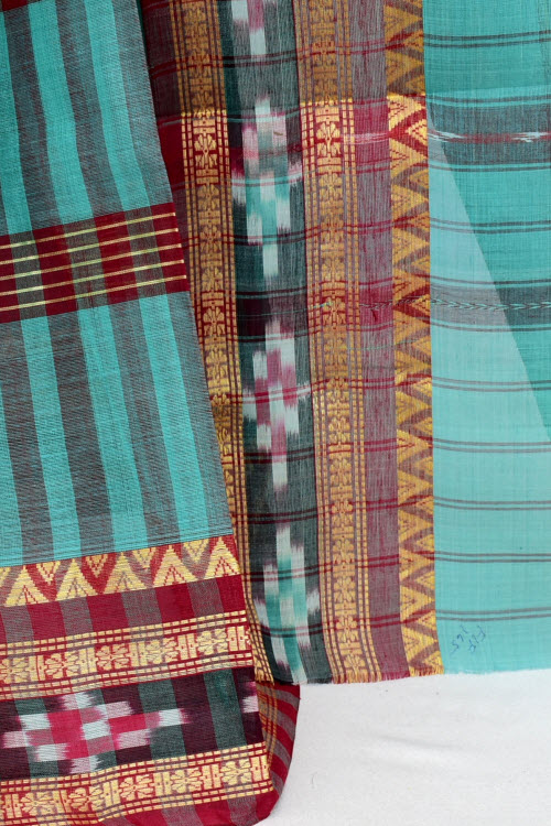 Sea Green Handwoven Tant Cotton Saree 17258