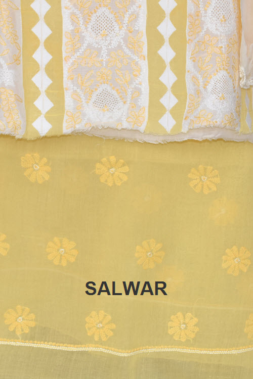Yellow Chikankari Salwar Kameez with Dupatta
