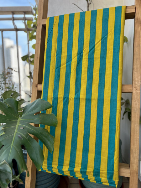 STRIPED YELLOW WITH TEAL