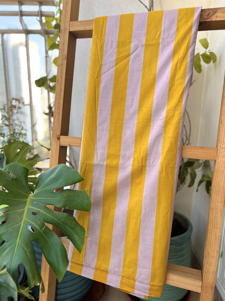 Image of STRIPED YELLOW WITH LILAC