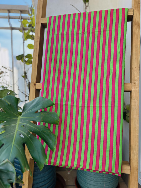 THIN STRIPES GREEN AND PINK