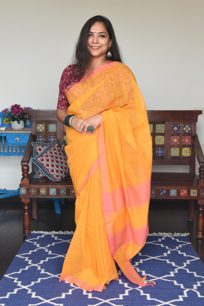 SMALL CHECK MARIGOLD ORANGE