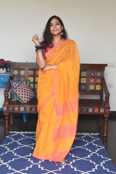 SMALL CHECK MARIGOLD ORANGE