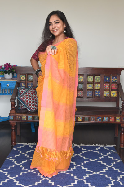 SMALL CHECK MARIGOLD ORANGE
