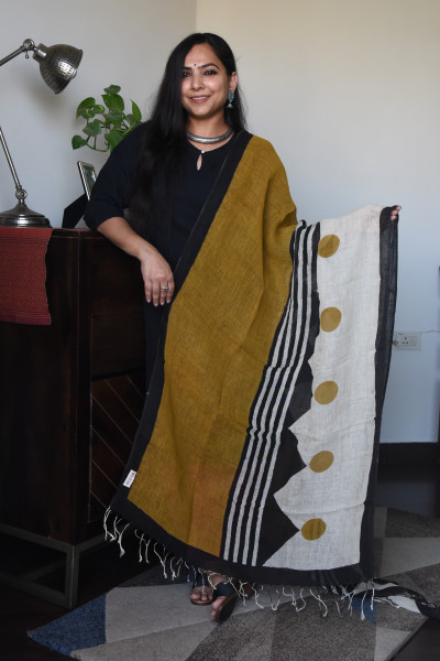 RISING SUN LINEN DUPATTA