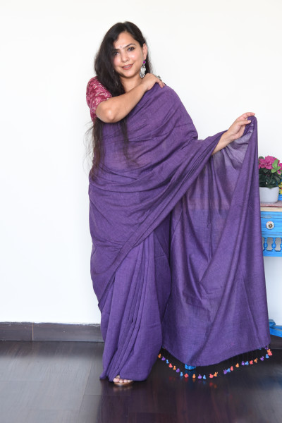 HAPPY IRIS COTTON SAREE