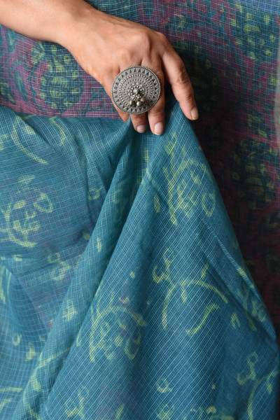 BLUE FALSAA VANASPATI KOTA SAREE