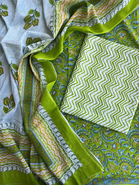 BRIGHT GREEN BLUE SUIT