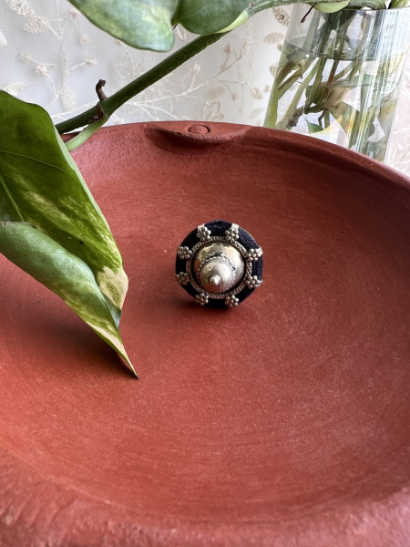 TRIBAL BLACK STATEMENT RING