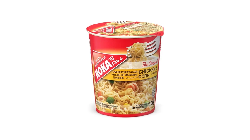 KOKA CUP NOODLES CHICKEN  & CORN 70GM