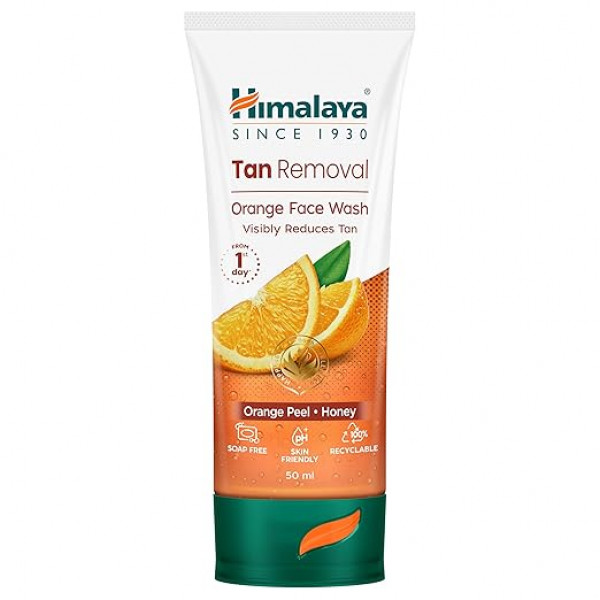 Image of Himalaya Tan Removal Orange Face Wash, 50ml
