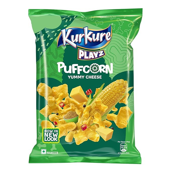 Kurkure Namkeen-Puffcorn (Yummy Cheese) Pouch, 55 Gram
