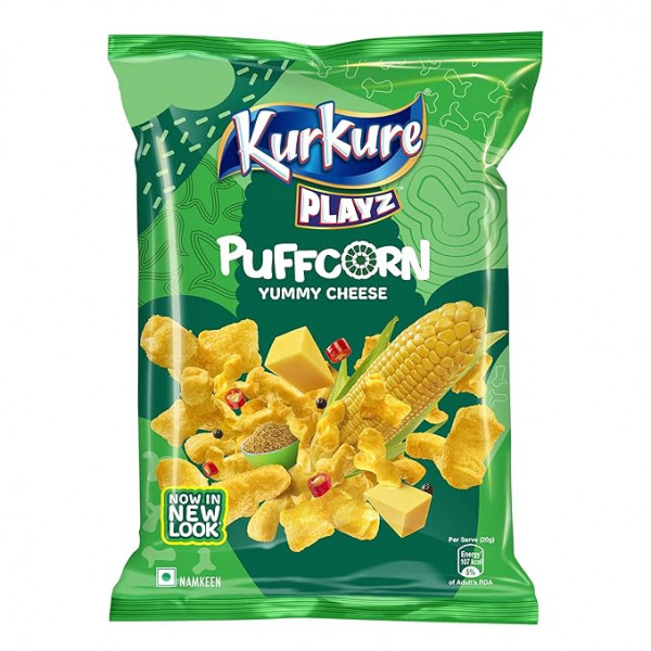 Image of Kurkure Namkeen-Puffcorn (Yummy Cheese) Pouch, 55 Gram