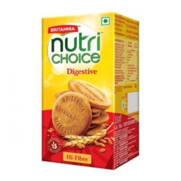 Image of Britannia NutriChoice Digestive High Fibre Biscuits | 0% Maida | 400GM
