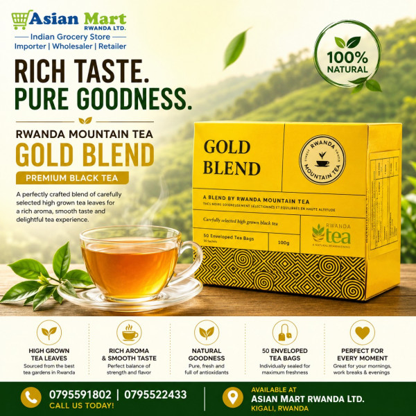Image of RWANDA MOUNTAIN TEA (GOLD BLENDED) 100GM 50BAG
