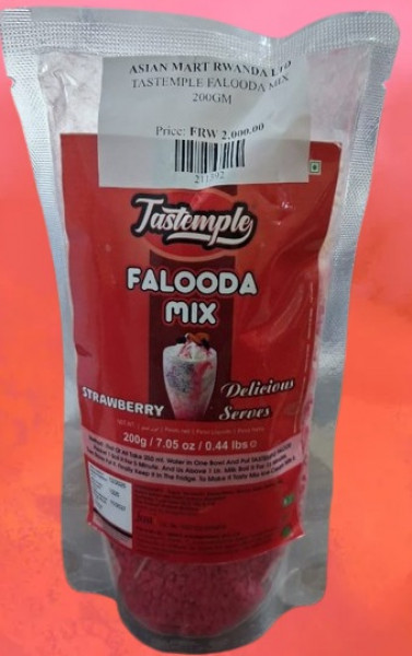 Image of TASTEMPLE FALOODA MIX (200GM) STRAWBERRY FLAVOUR