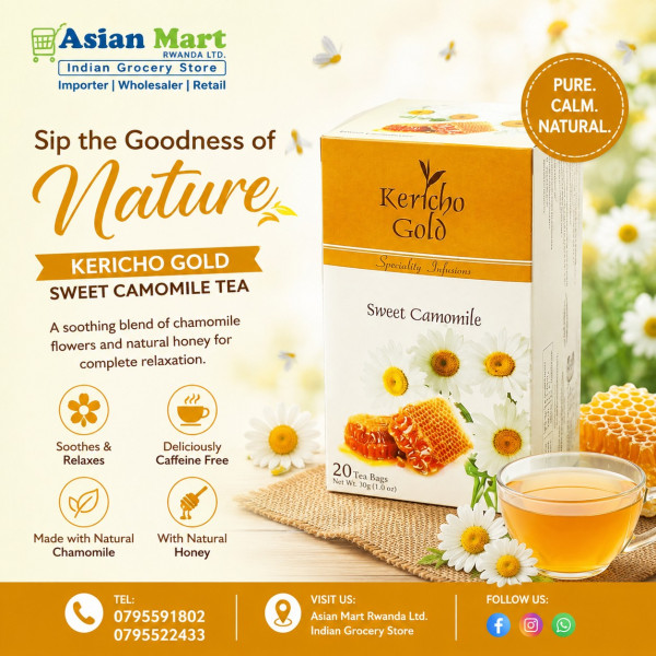 Image of KERICHO GOLD SWEET CAMOMILE GREEN TEA  20 SELFIES