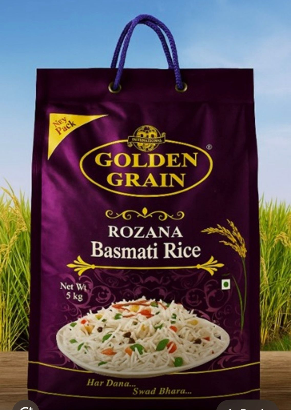 GOLDEN GRAIN ROZZANA BASMATI RICE 5KG