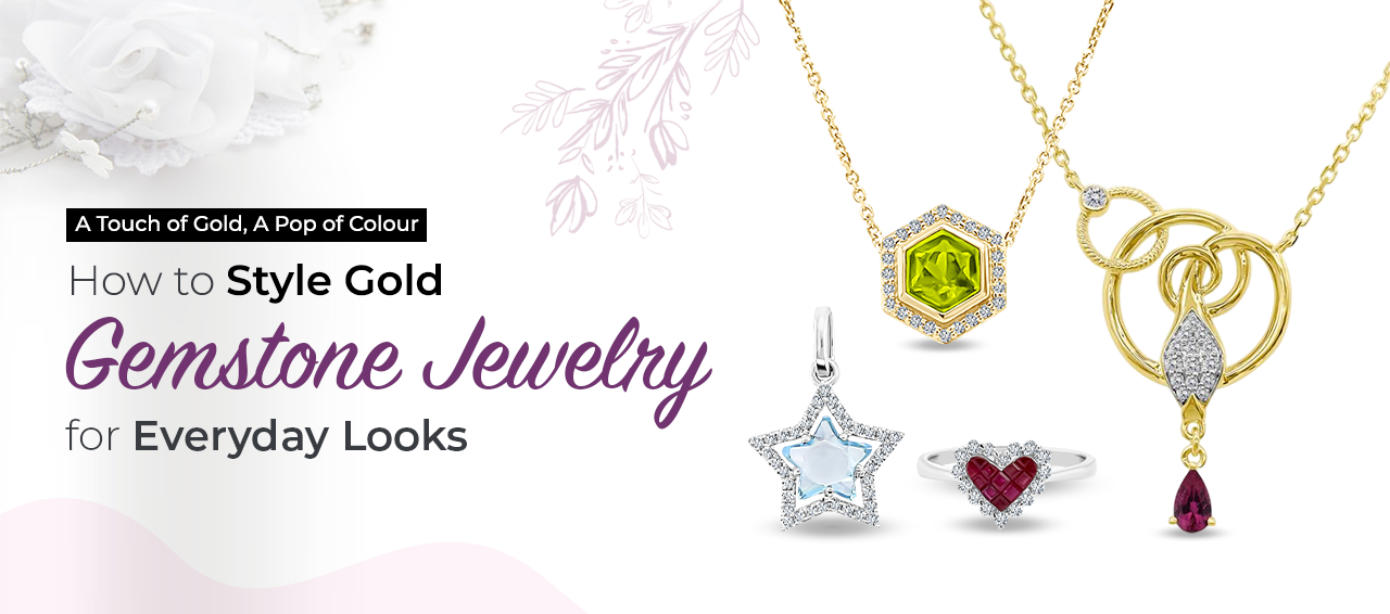 Style Gold and Colorful Gemstone Pieces