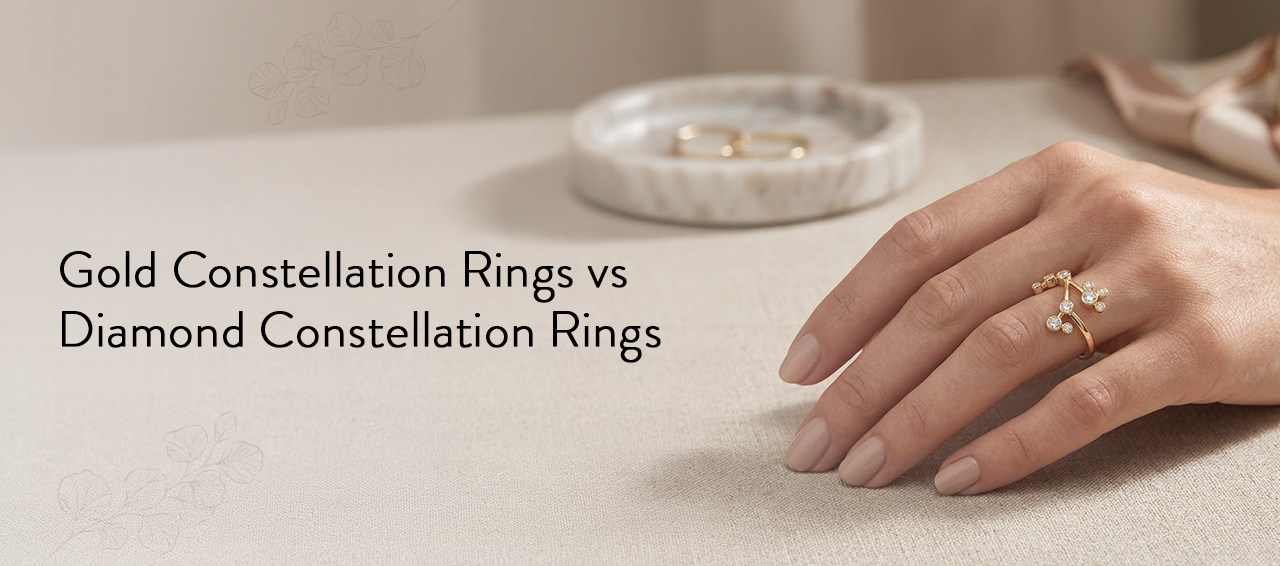 Gold vs Diamond Constellation Rings