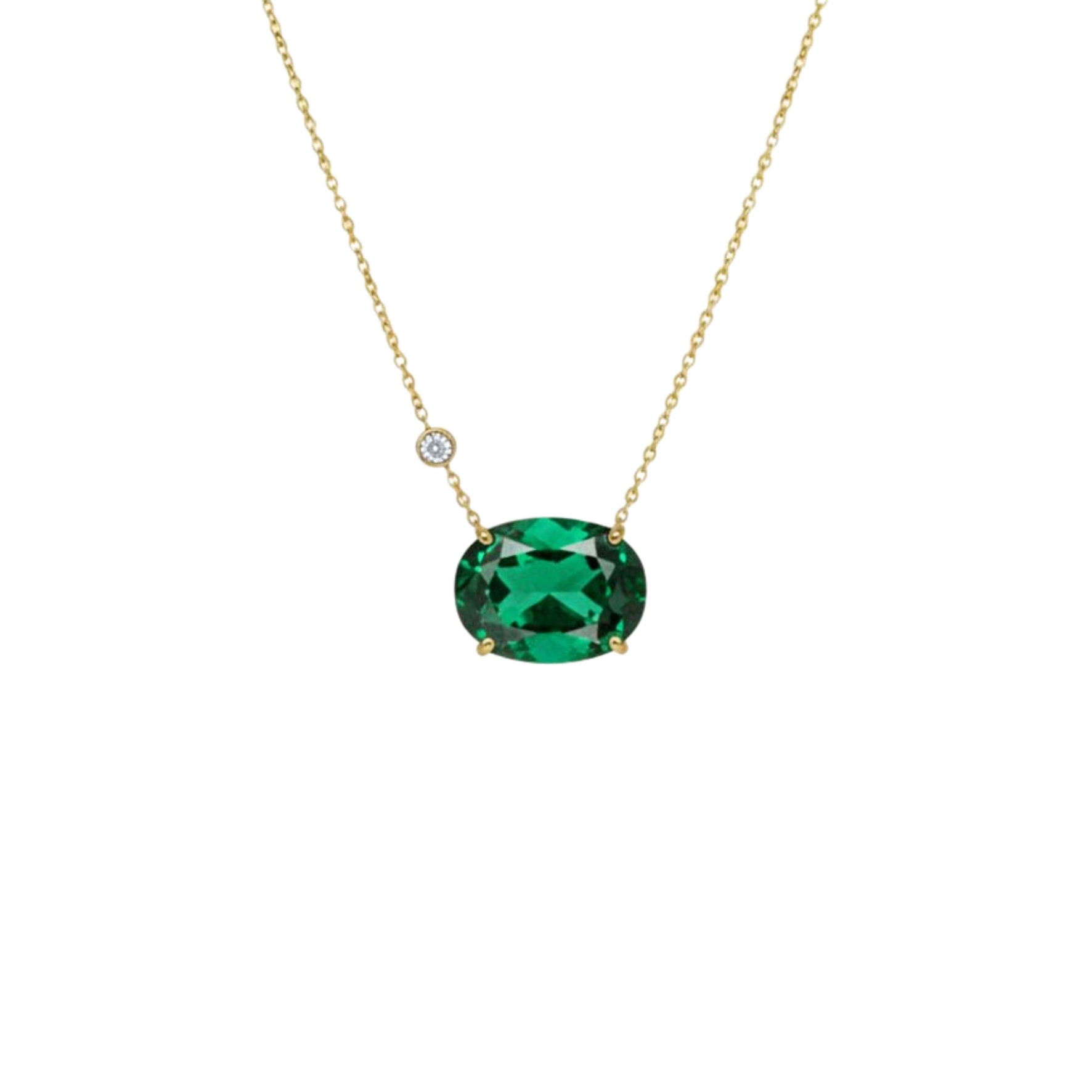 18k Cushion Pendant Necklace