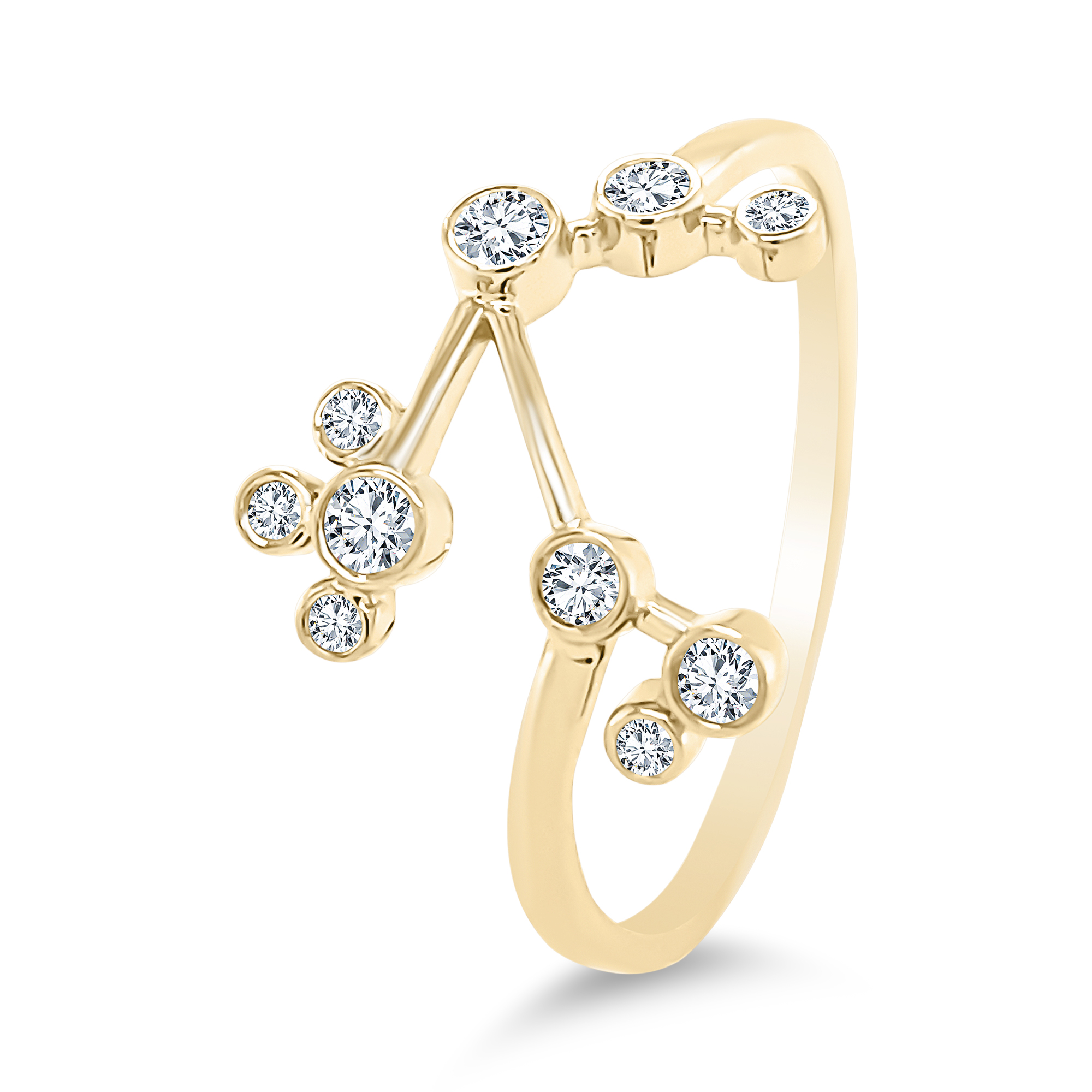 Constelation Rings Stunning Aries Constellation Rings in 18K Yellow Gold - Rekiya Designs