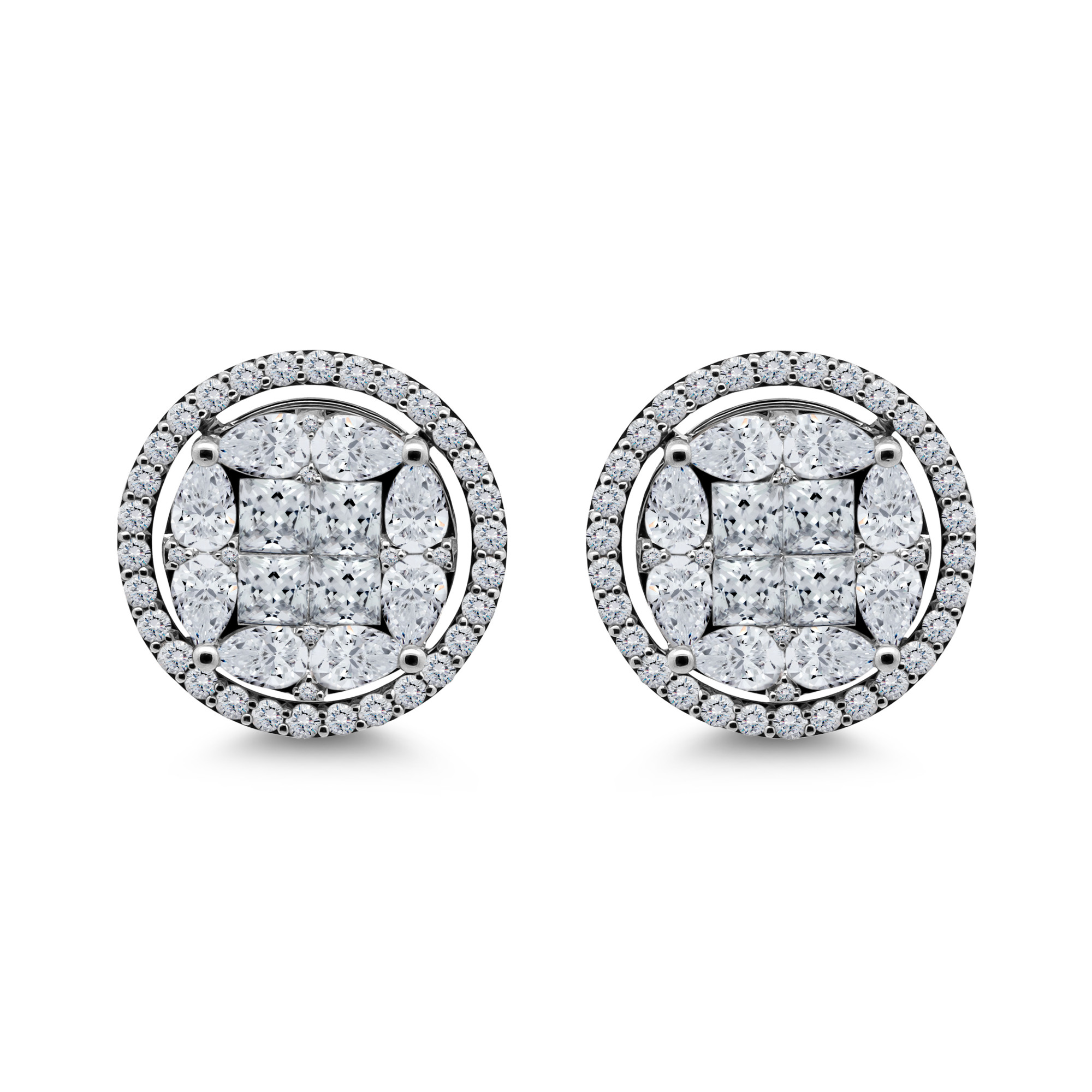 Radiant Cluster Earrings