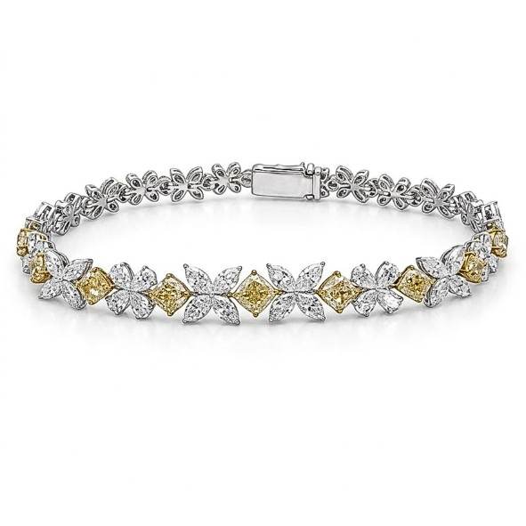 18k Yellow Natural Diamond Classic Bracelet