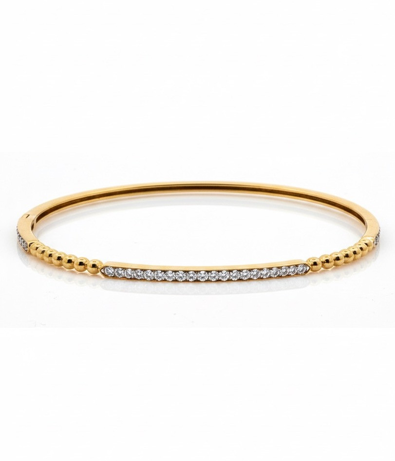 Diamond Line Bead Bracelet