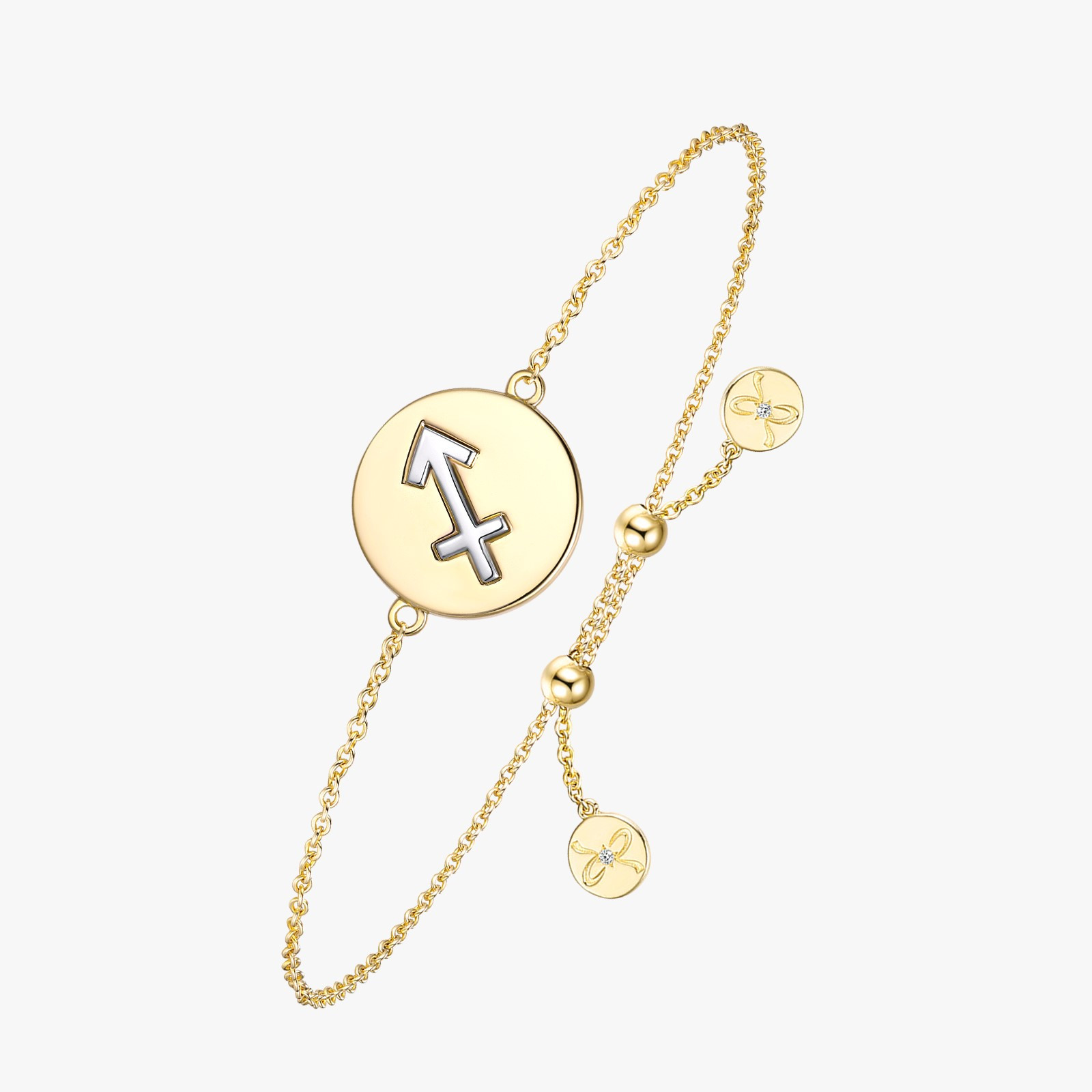 Sagittarius Zodiac Constellation 14K Gold Bracelet
