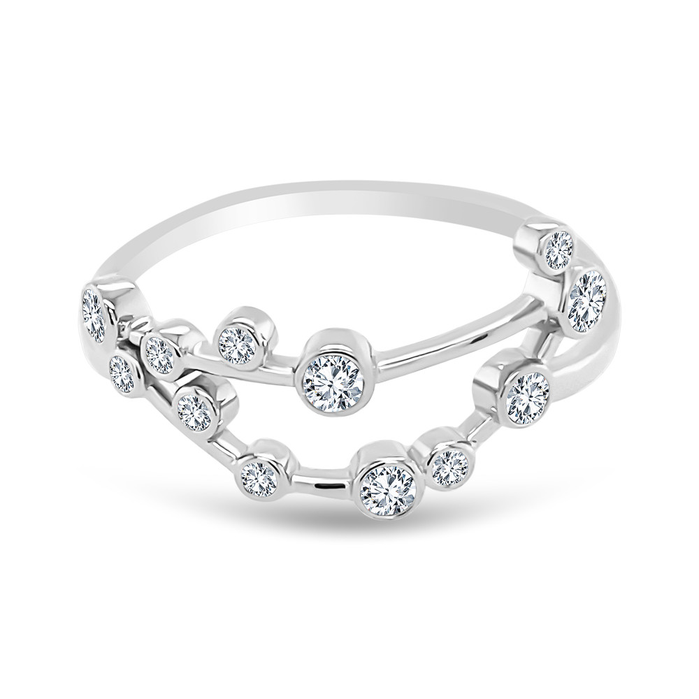 Constelation Rings 18K White Gold Capricorn Constellation Rings for Engagement & Events