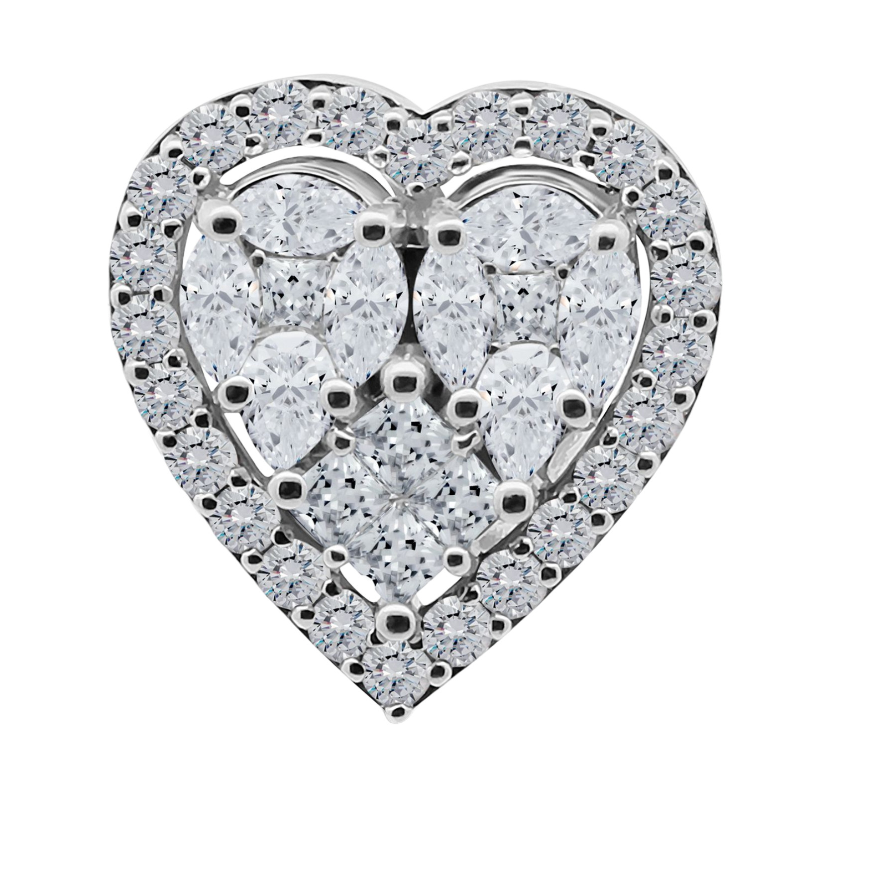 Elysian Heart Cluster Pendant