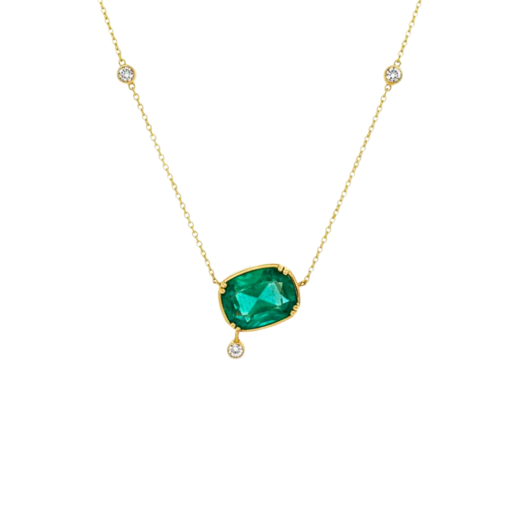 Emerald Tearline Necklace