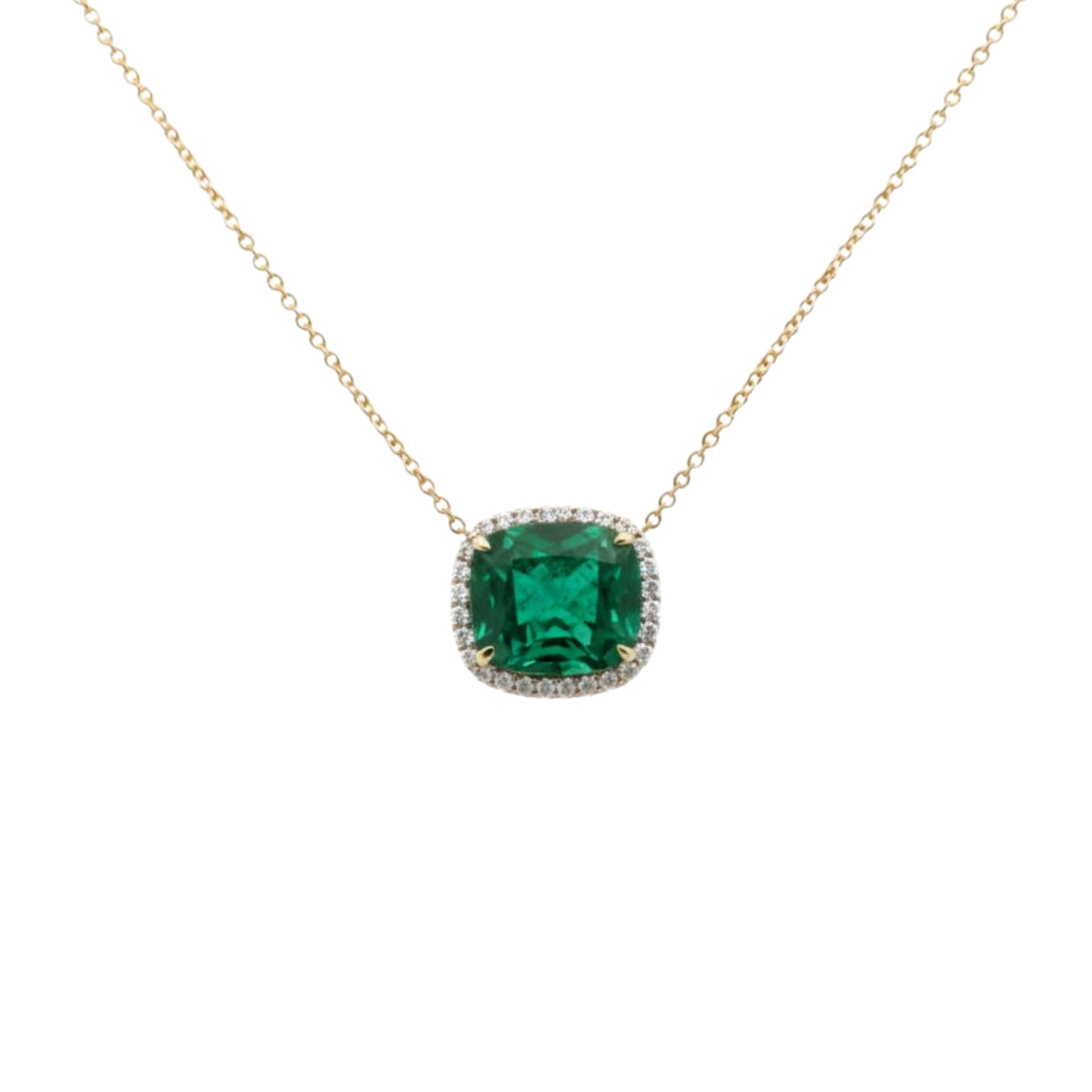 Green Muse Cushion Necklace