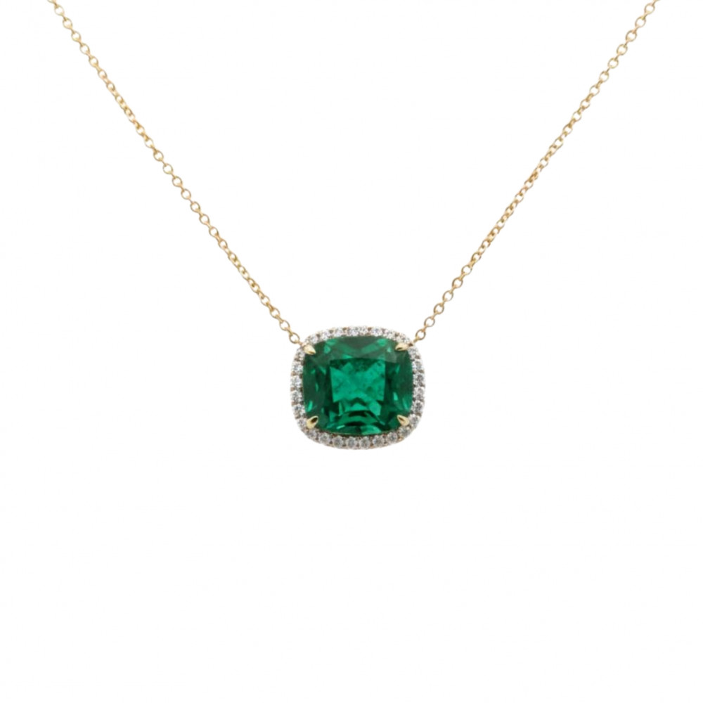 Image of Green Muse Cushion Necklace