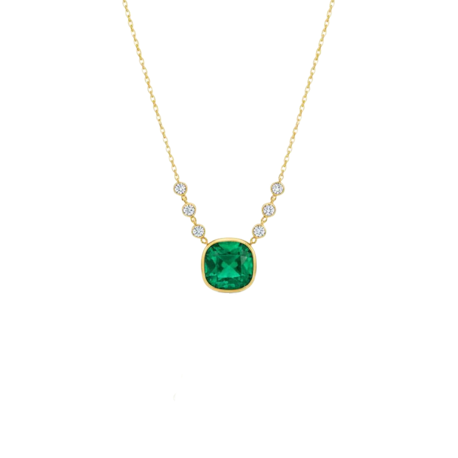 Green Muse Cushion Necklace